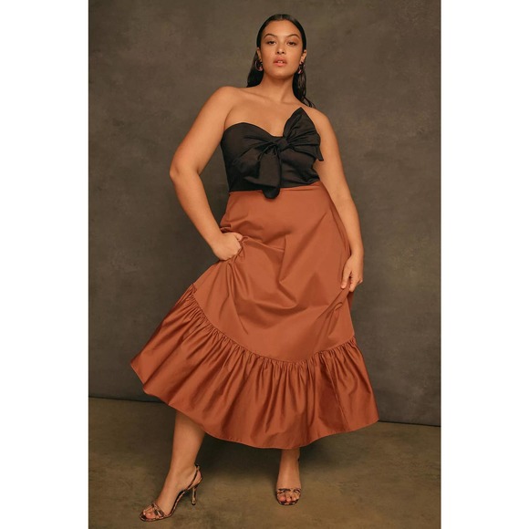 Anthropologie Dresses & Skirts - NWT Hutch Anthropology Bow Tie Maxi Dress in Black and Brown 16W